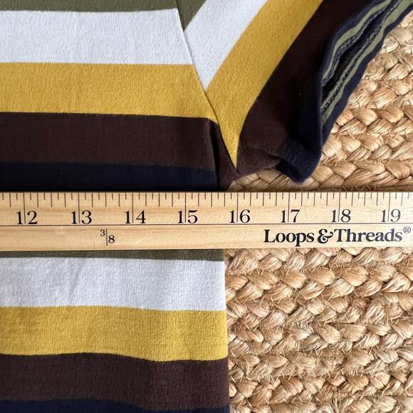 Vintage 90s Guess Jeans Striped Tee XS USA Made Unisex Streetwear Hip Hop Retro - Picture 7 of 10